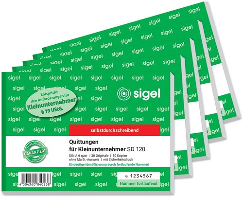 Sigel sd120 quittungsblock - sigel,