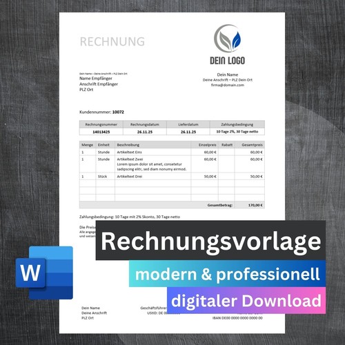 Vorlage rechnung - vorlage,