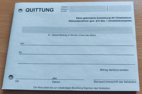 Quittungsblock - a6,